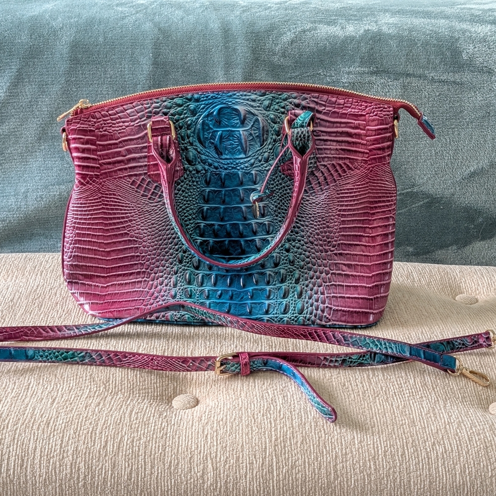 New Multicolor Crocodile Embossed Women's Bag